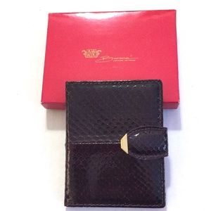 VINTAGE CARD HOLDER NWT snakeskin ID picture holder 12 section​